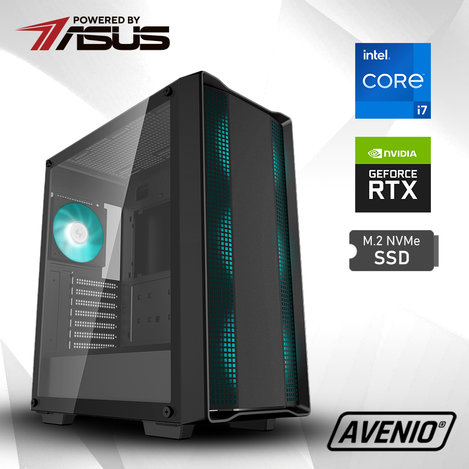 Avenio Prodigy Powered by Asus Intel Core i7 14700F 5.40GHz 32GB DDR5 1TB NVMe SSD W11P nVidia RTX 5070 Asus Dual OC 12GB GDDR7P/N: 02243309