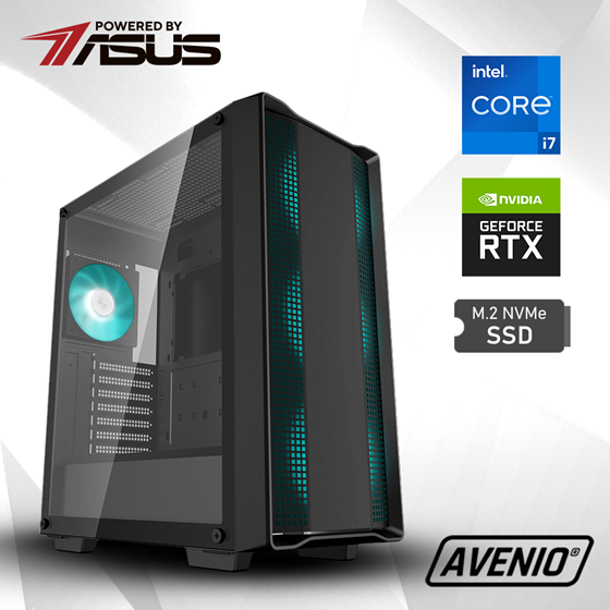 Avenio Prodigy Powered by Asus Intel Core i7 14700F 5.40GHz 32GB DDR5 1TB NVMe SSD W11P nVidia RTX 5070 Asus Dual OC 12GB GDDR7P/N: 02243309