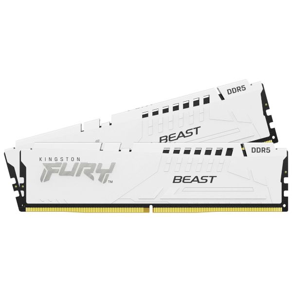 Memorija za PC, 32GB (2x 16GB) DDR5 6000MT/s, Kingston Fury, CL36, White, KF560C36BWE2K2-32