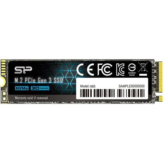 SSD 512GB Silicon Power A60 M.2 PCIe Gen3x4 NVMe 2200/1600 MB/s, For SI, SP512GBP34A60M28RR
