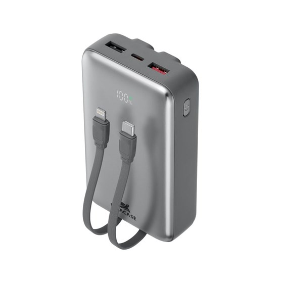 Powerbank RIVACASE VA2612 20000 mAh Turbo ENG PD 30W with 2 built-in cables power bank, 12/24