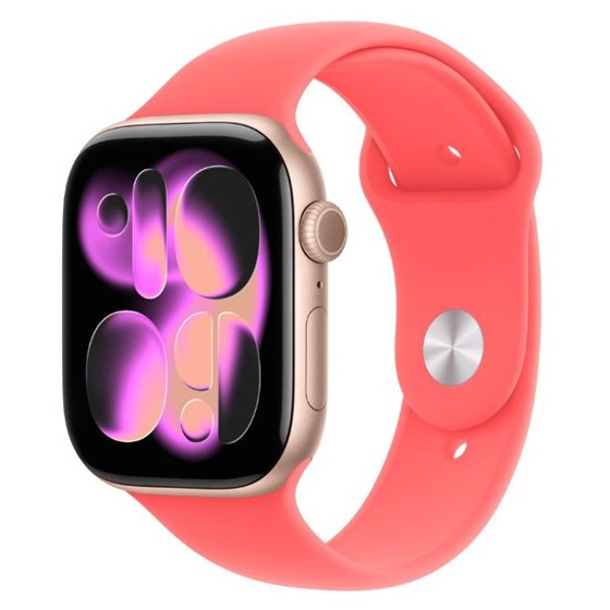 Apple Watch 46mm Sport Band: Bright Guava Sport Band - S/M (SEASONAL)