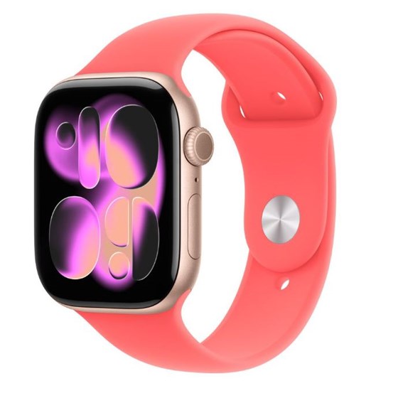 Apple Watch 46mm Sport Band: Bright Guava Sport Band - M/L (SEASONAL)