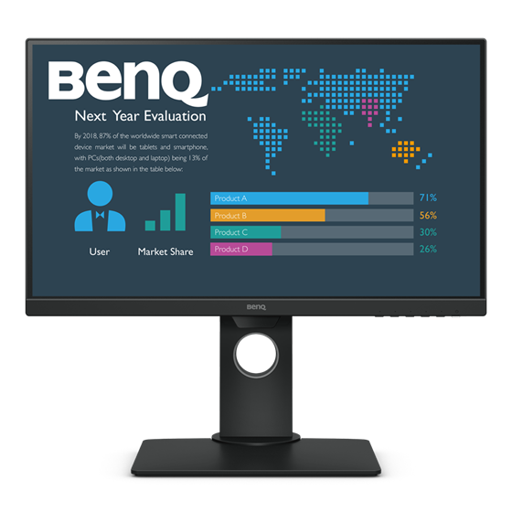 Monitor Benq BL2480T 23.8" LED 1920x1080 1000:1 250cd/m2 5ms VGA HDMI DisplayPort P/N: 56461