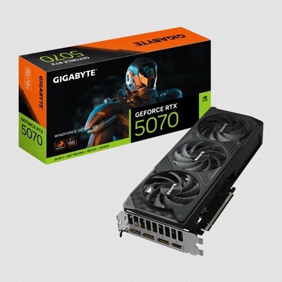 Grafička kartica Gigabyte, nVidia GeForce WINDFORCE OC SFF RTX 5070, 12GB GDDR7, 1x HDMi, 3x DisplayPort, 9VN5070WO-00-G10