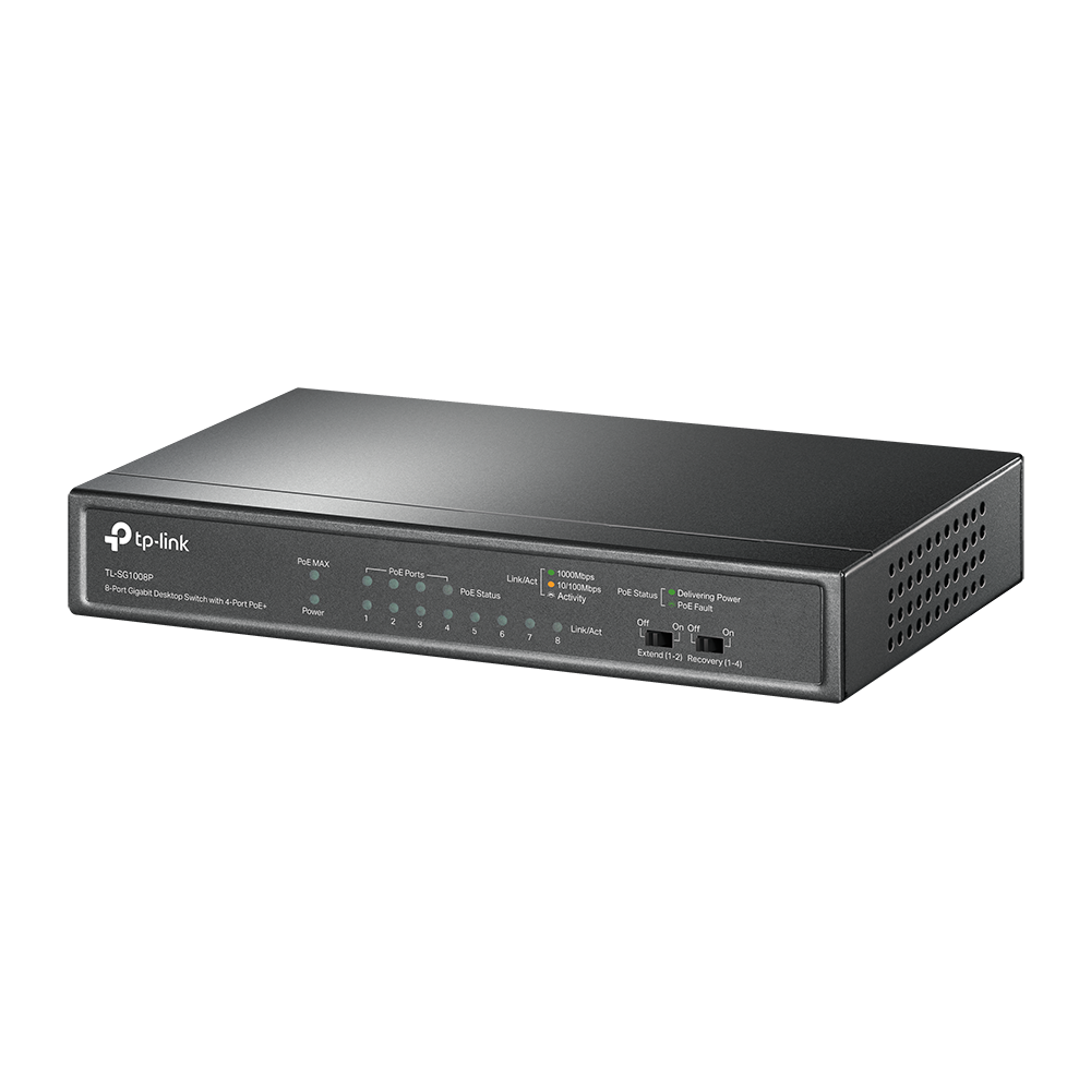 TP-Link TL-SG1008P, 8-port Gigabit PoE Switch, 4×PoE+ ports