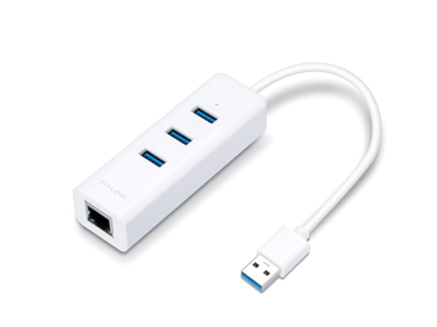 TP-Link UE330, USB3.0 Gigabit Ethernet & 3-Port Hub, 2u1 USB Adapter