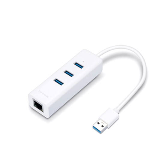 TP-Link UE330, USB3.0 Gigabit Ethernet & 3-Port Hub, 2u1 USB Adapter