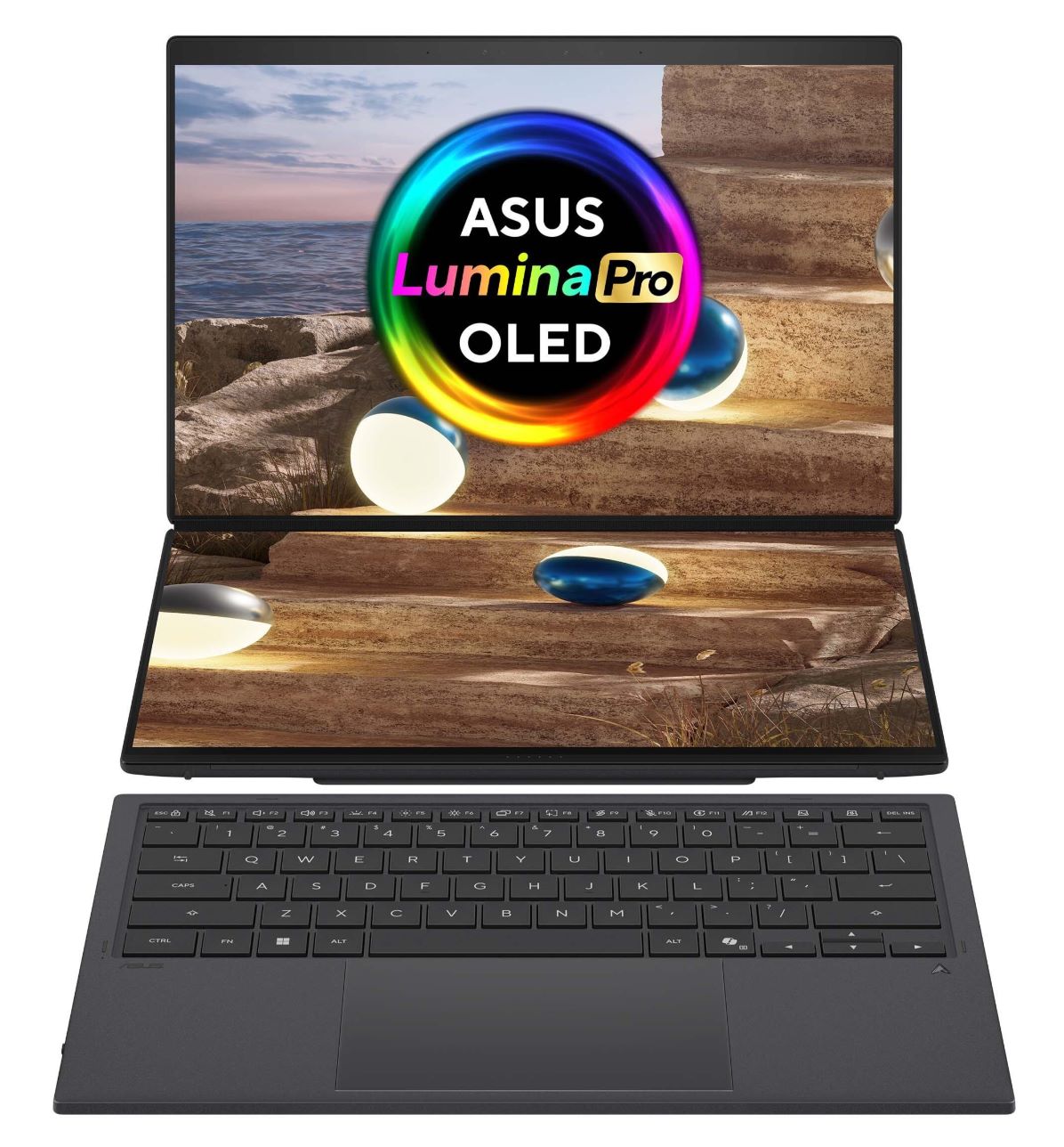 Asus Zenbook DUO UX8407AA-SN094X, 14" 3K OLED 144Hz, Intel PTL H12Xe X9, 32GB LPDDR5X, 2TB NVMe SSD, W11 Pro, Intel Arc Graphics, 90NB16V1-M009K0