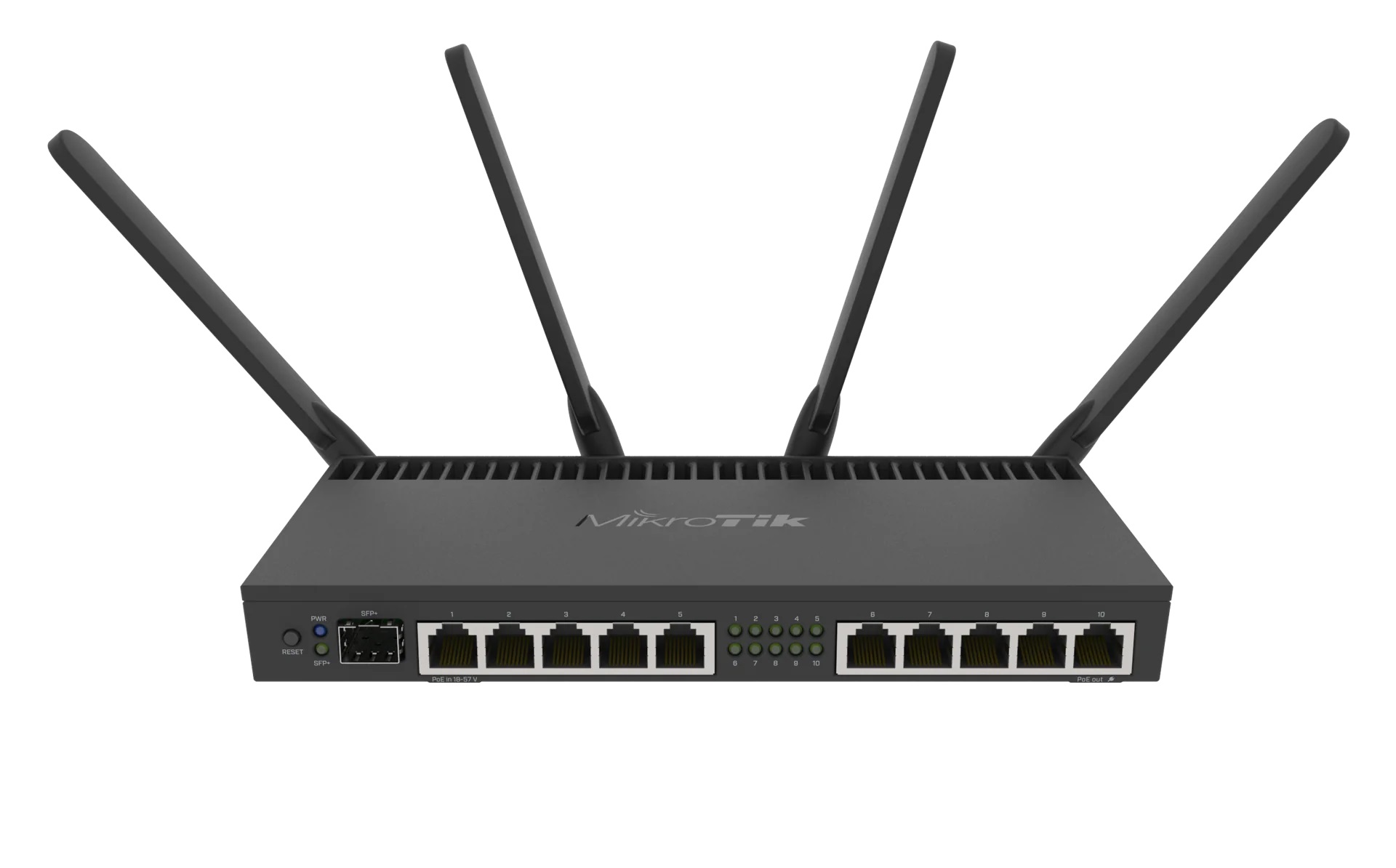MikroTik RB4011iGS+5HacQ2HnD-IN Router, Dual-Band Wi-Fi, 1GB RAM, 10×G-LAN, 1×SFP+, RouterOS L5