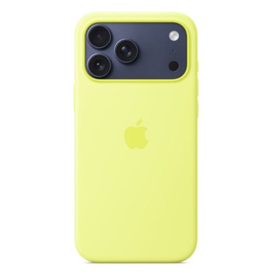 Apple iPhone 17 Pro Max Silicone Case with MagSafe – Neon Yellow