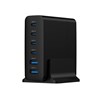 Univerzalni punjač 6 port 75W Gan Gembird fast charger, 4x USB C, 2x USB A, TA-UC-2A4C-PD75-01-BK