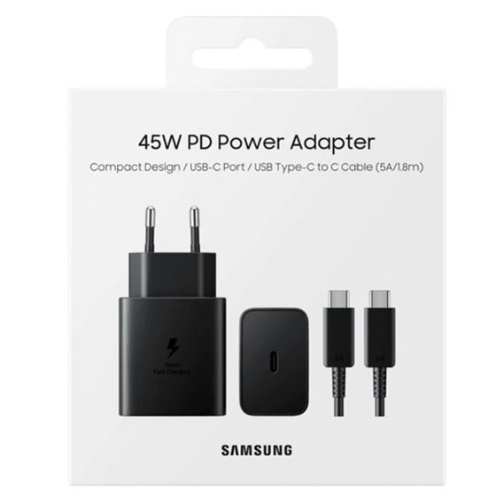 Punjač Samsung T4511 45W Fast Charge USB-C Crni, EP-T4511XBEGEU