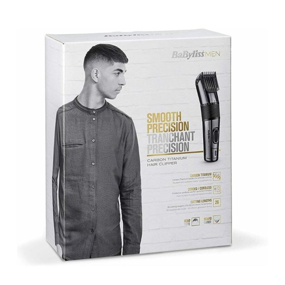 BaByliss šišač za kosu i bradu E978E + trimer 26 stupnjva 0,5-25mm bežični