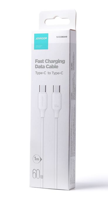 Kabel USB C - USB C 1m 60W 480Mbps, Joyroom Long-Lasting Series A9, bijeli