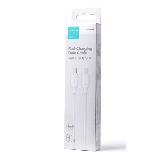 Kabel USB C - USB C 1m 60W 480Mbps, Joyroom Long-Lasting Series A9, bijeli