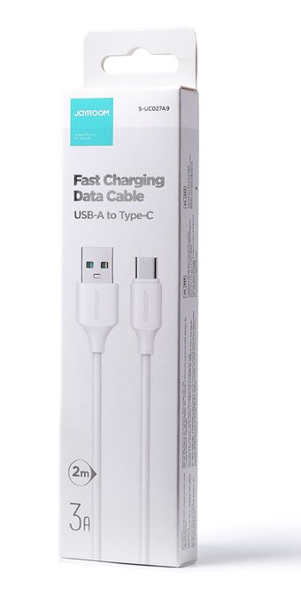 Kabel USB A - USB C 2m 3A 480Mbps, Joyroom Long-Lasting Series A9, bijeli