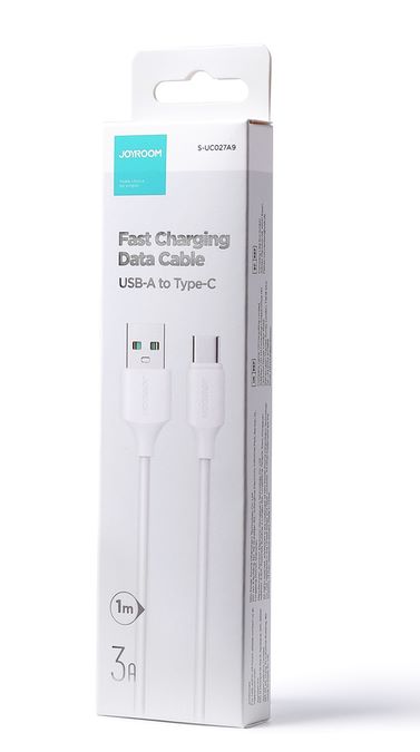 Kabel USB A - USB C 1m 3A 480Mbps, Joyroom Long-Lasting Series A9, bijeli