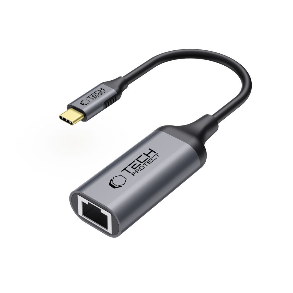 Adapter USB C - RJ45 (Ethernet/LAN) 1000Mbps, Tech-Protect UltraBoost