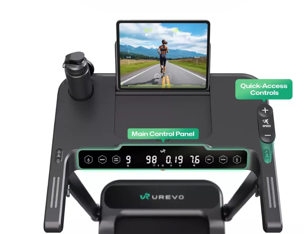 Urevo Foldi 3S Smart Auto inclined running treadmill Black traka za trčanje