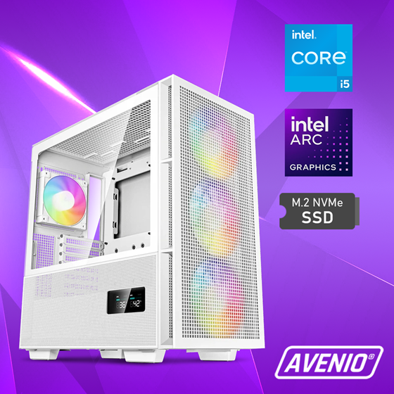 Avenio Prodigy Intel Core i5 14600 5.30GHz 16GB 1TB SSD NVMe W11P Intel Arc B580 Steel Legend 12GB GDDR6 P/N: 02243386