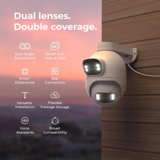 Imilab EC6 Dual Smart WiFi 6  sigurnosna kamera, vanjska, 2K×2K, 3MP×2, Color Night Vision, LAN, IP66, Mi Home/Xiaomi