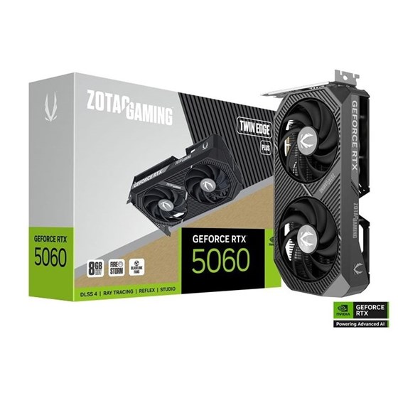 Grafička kartica ZOTAC, nVidia GeForce RTX 5060 Twin Edge Plus, 8GB GDDR7, 1x HDMI, 3x DisplayPort, ZT-B50600E2-10M