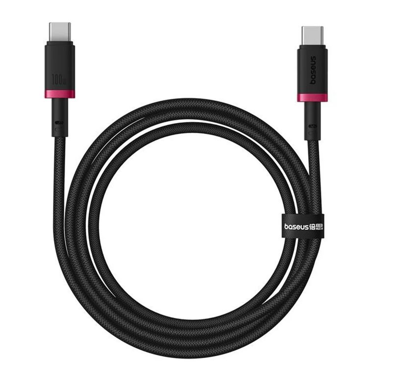 Kabel USB C - USB C 100W 2m, Baseus, crno crveni