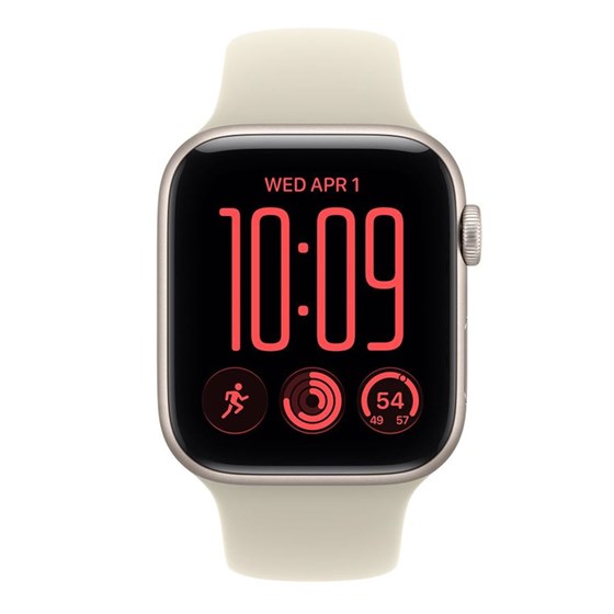 Apple Watch SE3 v2 GPS 44mm Starlight Aluminium Case with Sand Sport Band - M/L