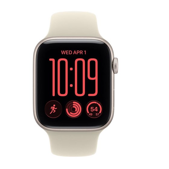 Apple Watch SE3 v2 Cellular 40mm Starlight Aluminium Case with Sand Sport Band - S/M