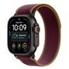 Apple Watch Ultra 4 Cellular 49mm Black Titanium Case with Burgundy Trail Loop - S/M