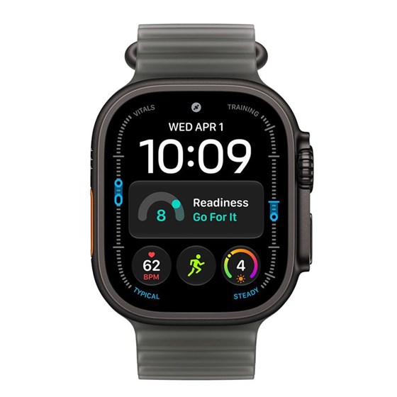 Apple Watch Ultra 4 Cellular 49mm Black Titanium Case with Translucent Black Ocean Band