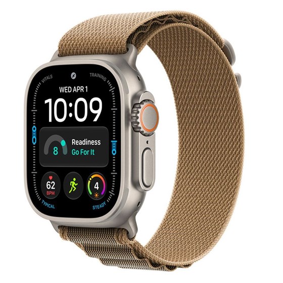Apple Watch Ultra 4 Cellular 49mm Natural Titanium Case with Desert Alpine Loop - S