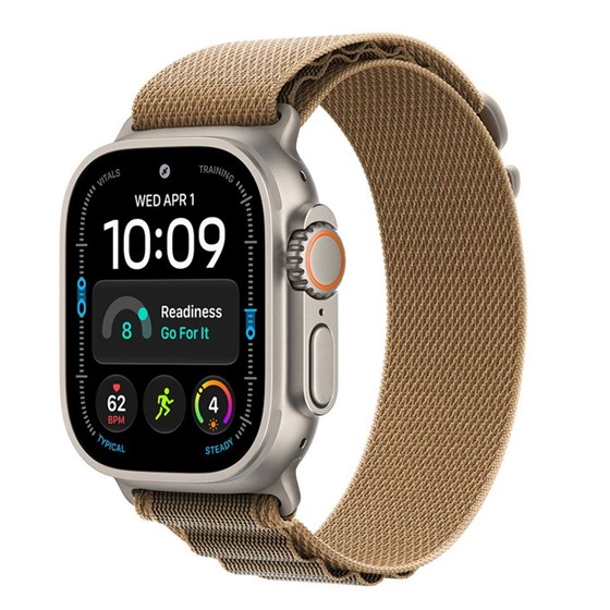 Apple Watch Ultra 4 Cellular 49mm Natural Titanium Case with Desert Alpine Loop - L