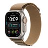 Apple Watch Ultra 4 Cellular 49mm Natural Titanium Case with Desert Alpine Loop - L