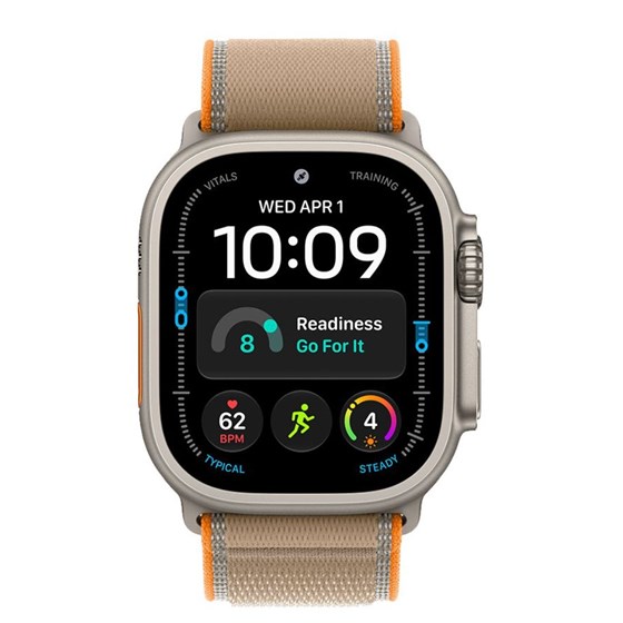 Apple Watch Ultra 4 Cellular 49mm Natural Titanium Case with Sand Trail Loop - S/M