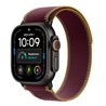 Apple Watch Ultra 4 Cellular 49mm Black Titanium Case with Burgundy Trail Loop - M/L