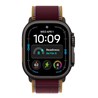Apple Watch Ultra 4 Cellular 49mm Black Titanium Case with Burgundy Trail Loop - M/L