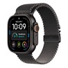 Apple Watch Ultra 4 Cellular 49mm Black Titanium Case with Black Titanium Milanese Loop - S