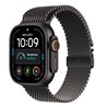 Apple Watch Ultra 4 Cellular 49mm Black Titanium Case with Black Titanium Milanese Loop - L