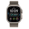 Apple Watch Ultra 4 Cellular 49mm Natural Titanium Case with Natural Titanium Milanese Loop - M