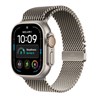 Apple Watch Ultra 4 Cellular 49mm Natural Titanium Case with Natural Titanium Milanese Loop - L