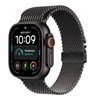 Apple Watch Ultra 4 Cellular 49mm Black Titanium Case with Black Titanium Milanese Loop - M