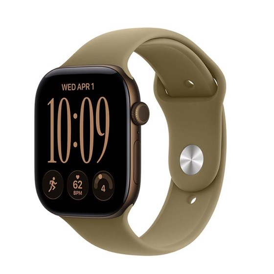 Apple Watch S12 GPS 42mm Dark Bronze Aluminium Case with Olive Sport Band - S/M