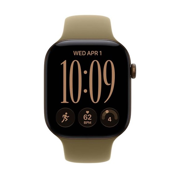 Apple Watch S12 GPS 42mm Dark Bronze Aluminium Case with Olive Sport Band - S/M