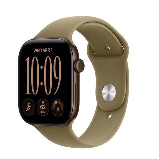 Apple Watch S12 GPS 42mm Dark Bronze Aluminium Case with Olive Sport Band - M/L