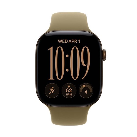 Apple Watch S12 GPS 42mm Dark Bronze Aluminium Case with Olive Sport Band - M/L