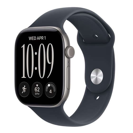 Apple Watch S12 GPS 46mm Space Grey Aluminium Case with Navy Blue Sport Band - M/L
