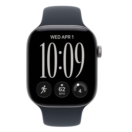 Apple Watch S12 GPS 46mm Space Grey Aluminium Case with Navy Blue Sport Band - M/L