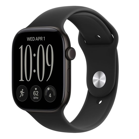 Apple Watch S12 GPS 46mm Black Aluminium Case with Black Sport Band - S/M